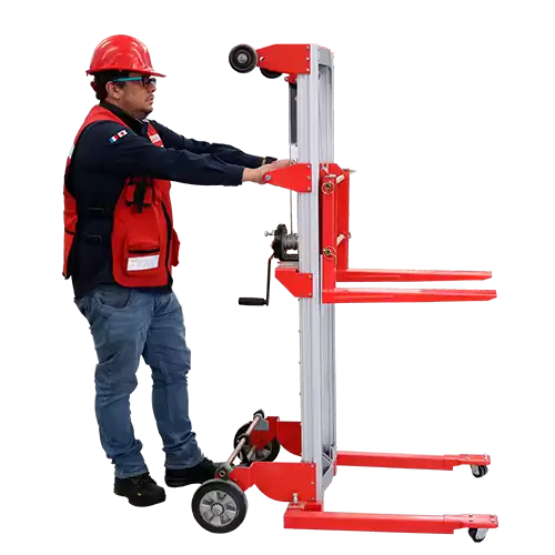 como funciona un apilador manual