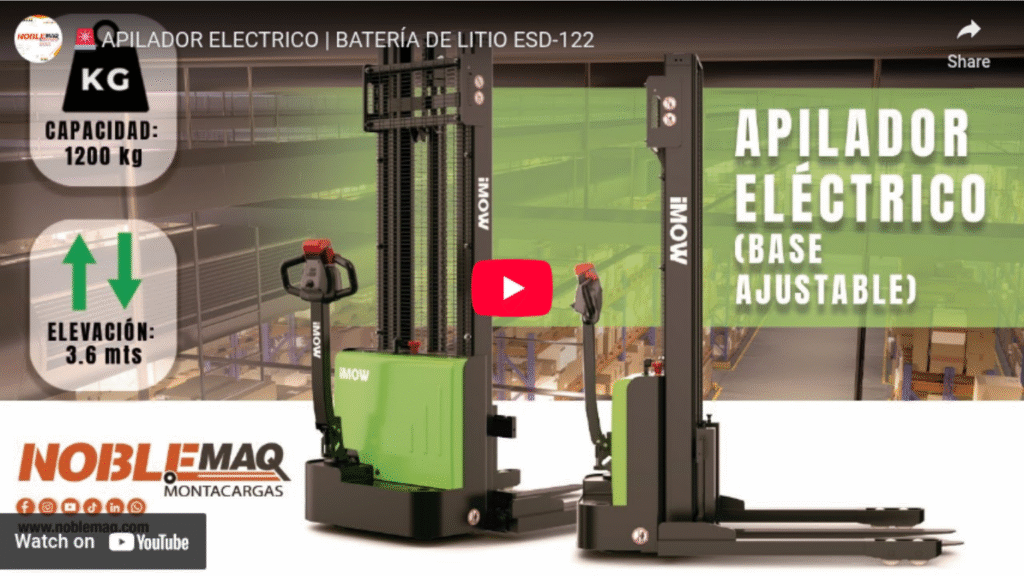 VIDEO APILADOR ELECTRICO CON BATERIAS DE LITIO ESD-122